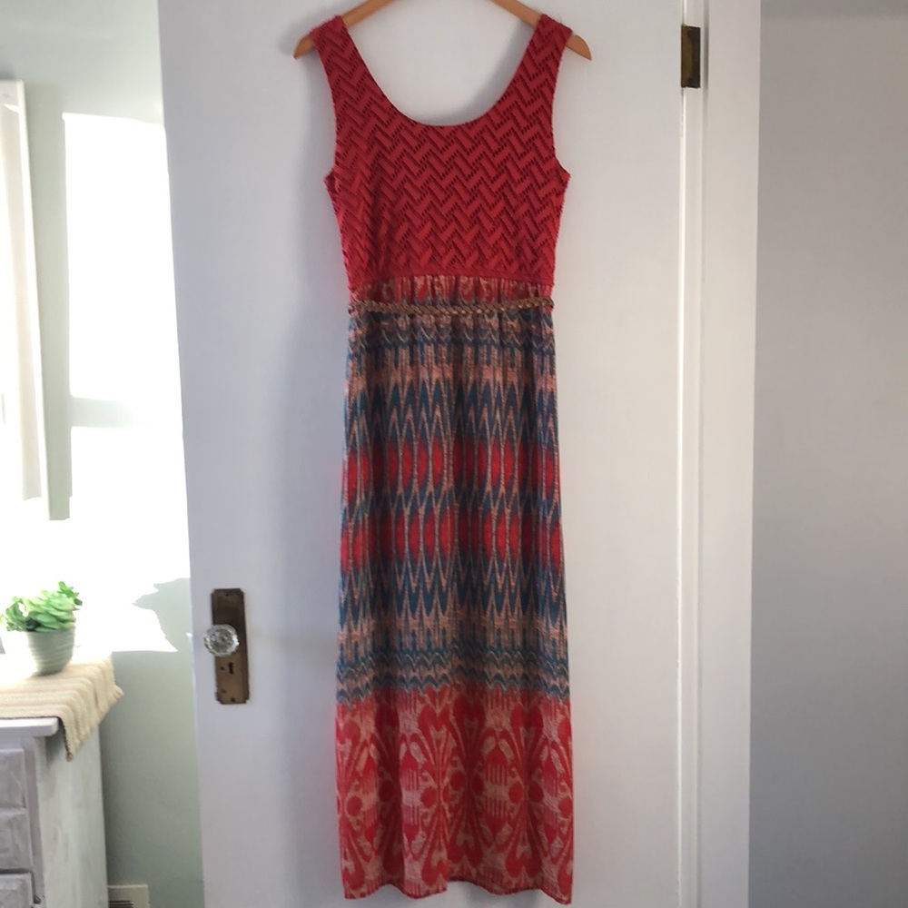 CLEO LONG MAXI SLEEVELESS BELTED DRESS SIZE XS - Picture 8 of 12